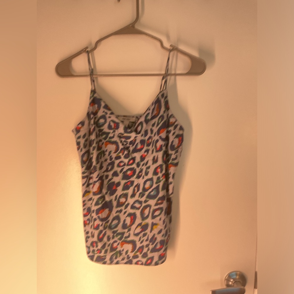 Nine West Cheetah Print Blue Top